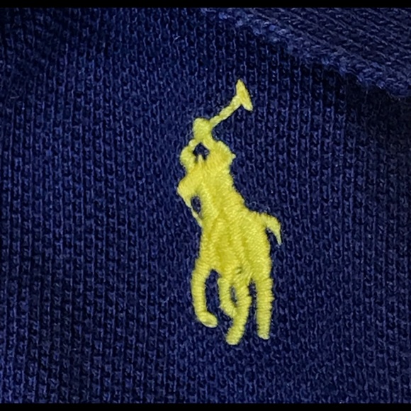 RALPH LAUREN POLO 2PC SET SIZE 6M ROYAL BLUE/YELLOW - Picture 7 of 13